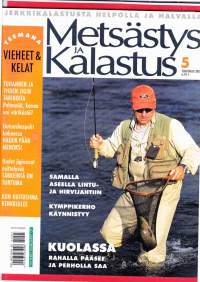 Metsästys ja Kalastus 5 / 2003. Jerkkikalastusta halvalla ja helpolla; Samalla aseella lintu- ja hirvijahtiin; Kuolassa rahalla pääsee ja perholla saa.
