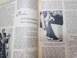 Naisten urheilulehti 1951 nr 10, sis. mm. seur. artikkelit / kuvat / mainokset; Toimitsijakurssit alkavat, Sunnuntaiaamu lastenkamarissa, Syksy konttorissa (muoti),