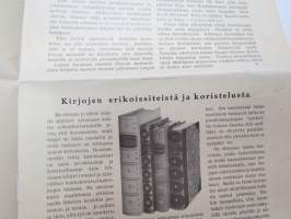 Mehiläinen - Otava asiamieslehti 1926 nr 1 -publishing house agent´s magazine