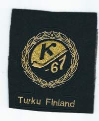 Kiekko -67 Turku Finland -   hihamerkki
