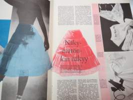 Me Naiset 1956 nr 7, sis. mm. seur. artikkelit / kuvat / mainokset; Kuinka pukeudutte rannalle ja kesän tanssiaisiin, Kuinka säiluytätte kauneutenne ja