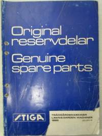 Stiga Genuine Spare Parts / Original reservdelar Trädgårdmaskiner Lawn &amp; Garden Machines 1985 - Ruohonleikkuri varaosaluettelo, katso tarkemmat mallit kuvista