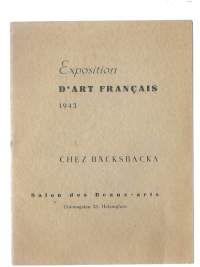 Exposition Dàrt Francais 1943 - näyttelyluettelo