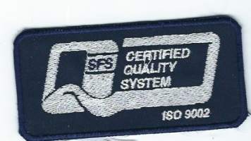 Certified Quality System  hihamerkki kangasmerkki