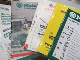 Metabo sähkötyökalut -myyntiesitteitä ja luetteloita erä / brochures and catalogs of Metabo tools