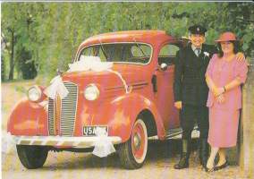 Dodge Business  vm 1937 - autopostikortti, postikortti kulkematon