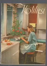 Kotiliesi  1949 nr 16 / kansi Amerikkalainen keittiö, entisajan lasten vaatteita, kaupungin kesä, reikäompelu, retkikeittiö,