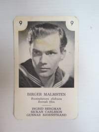 Birger Malmsten / Ruotsalainen elokuva - Svensk film -filmitähti-korttipelin kuva / pelikortti -moviestars / playing cards -picture