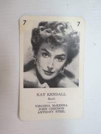 Kay Kendall / Rank -filmitähti-korttipelin kuva / pelikortti -moviestars / playing cards -picture