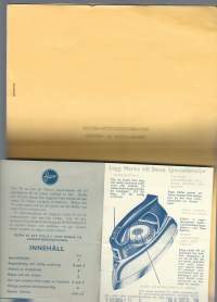 Hoover - höyrysilitysraudan esite sekä  käyttö ja hoitoohjeet 1960 - luku