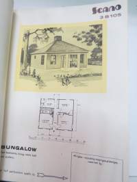 Scano - Solid Timber Houses -swedish pre-fabricated houses - marketing book for British markets -ruotsalaisten valmistalojen malli- ja markkinointikirja Britannian