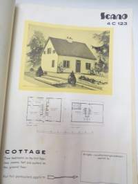 Scano - Solid Timber Houses -swedish pre-fabricated houses - marketing book for British markets -ruotsalaisten valmistalojen malli- ja markkinointikirja Britannian