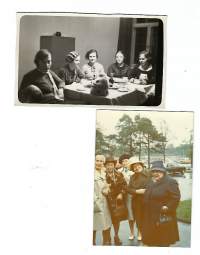 Niin ne vuodet vierivät 1938 - 1974  Sirkka K, Sylvi P, M. Lauha - valokuva  nimet kuvien takana