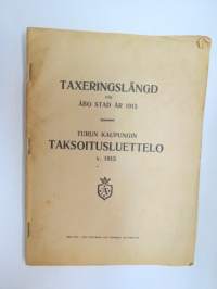 Turun kaupungin taksoitusluettelo v. 1913 - Taxeringslängd för Åbo stad år 1913 -verokalenteri