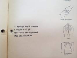 I lekens värld Fingerlekar för hem och barnträdgård av Karin Cedercreutz - tämä kirjapainon arkistoon jätetty kappale käytetty sensuuriviranomaisten