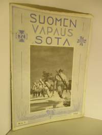 Suomen Vapaussota 1945 / 1 sis, mm,Luutnantti H.Huovilainen : Tulikaste ja vetäytyminen, 16 sivua,kuvin.ym