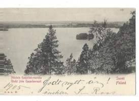 Näköala Kappolan vuorelta - paikkakuntakortti, kulkenut 1905