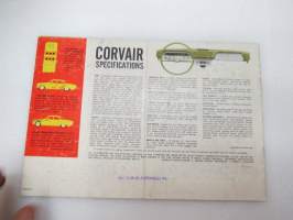 Chevrolet Corvair 1960 -myyntiesite / sales brochure