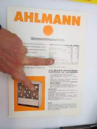 Ahlman öljylämmitin -myyntiesite / oil heater brochure