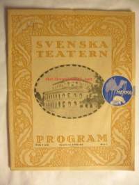 Svenska Teatern Program 1924-25 nr 7 -käsiohjelma
