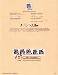 USA - 1995, March 10th :Automobile /Automobiili/Klassikkoauto. Bulk Rate/massapostitusarvo 10C.Ensipäiväleima, valmis kokoelmasivu sisältää sekä itse