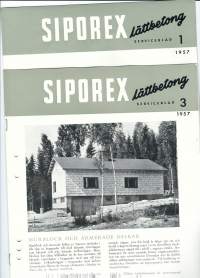 Siporex lättbetong Serviceblad 1957 nrot 1 ja 3