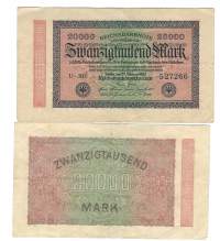 Saksa 20 000 markkaa 1922 seteli