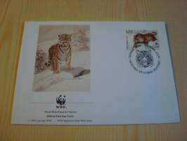 Tiikeri, WWF, Venäjä, Neuvostoliitto, 1993, ensipäiväkuori, FDC. Hieno esim. lahjaksi. Katso myös muut kohteeni mm. noin 1 500 erilaista ulkomaista