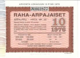Raha-arpa  1976 / 10   arpa