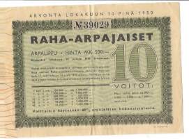 Raha-arpa  1950 / 10  arpa