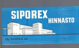 Siporex -  hinnasto 1956