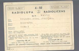 Radiolupa  - radiolupa 1952 - 1953