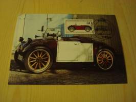 1925 Hanomag-Komissbrot, vanha auto, 1982, Saksa, maksikortti, FDC. Hieno esim. lahjaksi. Katso myös muut kohteeni mm. noin 1 500 erilaista ulkomaista