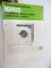 Ignis pyykinpesukone -myyntiesite / brochure