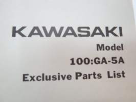 Kawasaki Model 100:G7T-A Exclusive Parts List for European Market -varaosaluettelo (täydentävä)