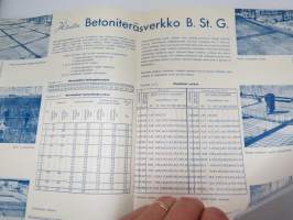 Hitsattu betoniteräsverkko B. St. G. -myyntiesite / brochure