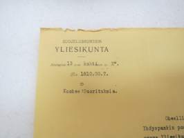 Suojeluskuntain Yliesikunta / Littoisten Osakeyhtiö 13.4.1920 -asiakirja / document