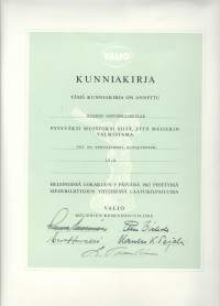 Kiskon Osuusmeijeri / Valio 1962 - kunniakirja