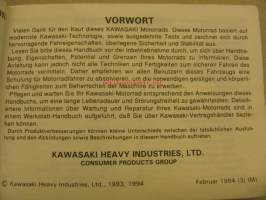 Kawasaki Zephyr Betriebsanleitung ZR550-B5 käyttöohjekirja -owner´s manual