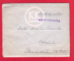 Kenttäpostikuori ja kirje, 07.10.1941.