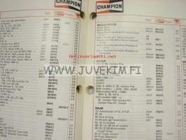 Champion sytytystulpat 1987 -luettelo