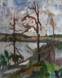 Gustaf Eriksson,  öljyvärimaalaus  kankaalle sign -68 44x38  cm