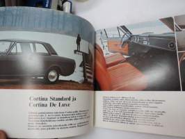 Ford Cortina -myyntiesite / brochure