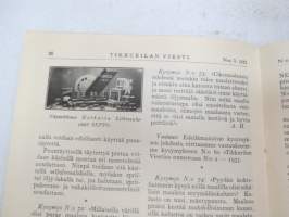 Tikkurilan Viesti 1933 nr 3 -asiakaslehti, sisältää mm. asiapitoisia ammattiartikkeleita maalaus- suojaus- ja pinnoitustöistä ja materiaaleista -customer