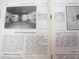 Tikkurilan Viesti 1936 nr 4 -asiakaslehti, sisältää mm. asiapitoisia ammattiartikkeleita maalaus- suojaus- ja pinnoitustöistä ja materiaaleista -customer