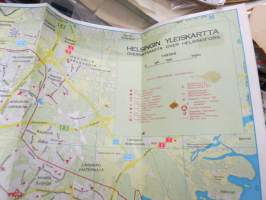 Helsinki - Helsingfors matkailukartta - turistkarta - tourist map 1975