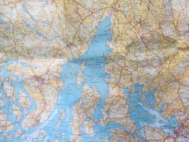 Turku ympäristöineen - Åbo med omgivningar matkailukartta - turistkarta - touring map - Touristenkarte 1980
