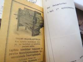 Keskusosuusliike Hankkija, Helsinki 11.8.1923 - Sauvon ja Karunan Osuusmeijeri -asiakirja, mukaan liimattu viskuri Joutusa / viljanlajittelija Triumf esite
