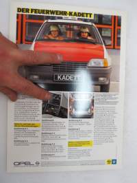Opel - Der Feuerwehr-Kadett 1986 -myyntiesite / brochure