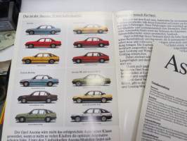 Opel Ascona 1983 -myyntiesite / brochure